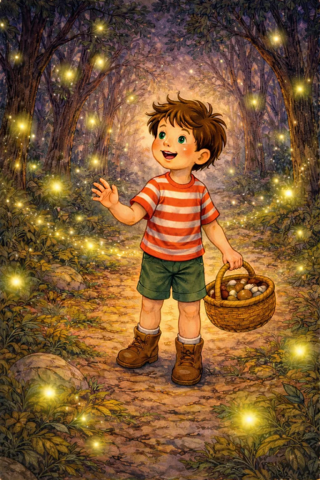 Oliver follows a glowing trail of fireflies
